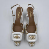 Slingback in raffia