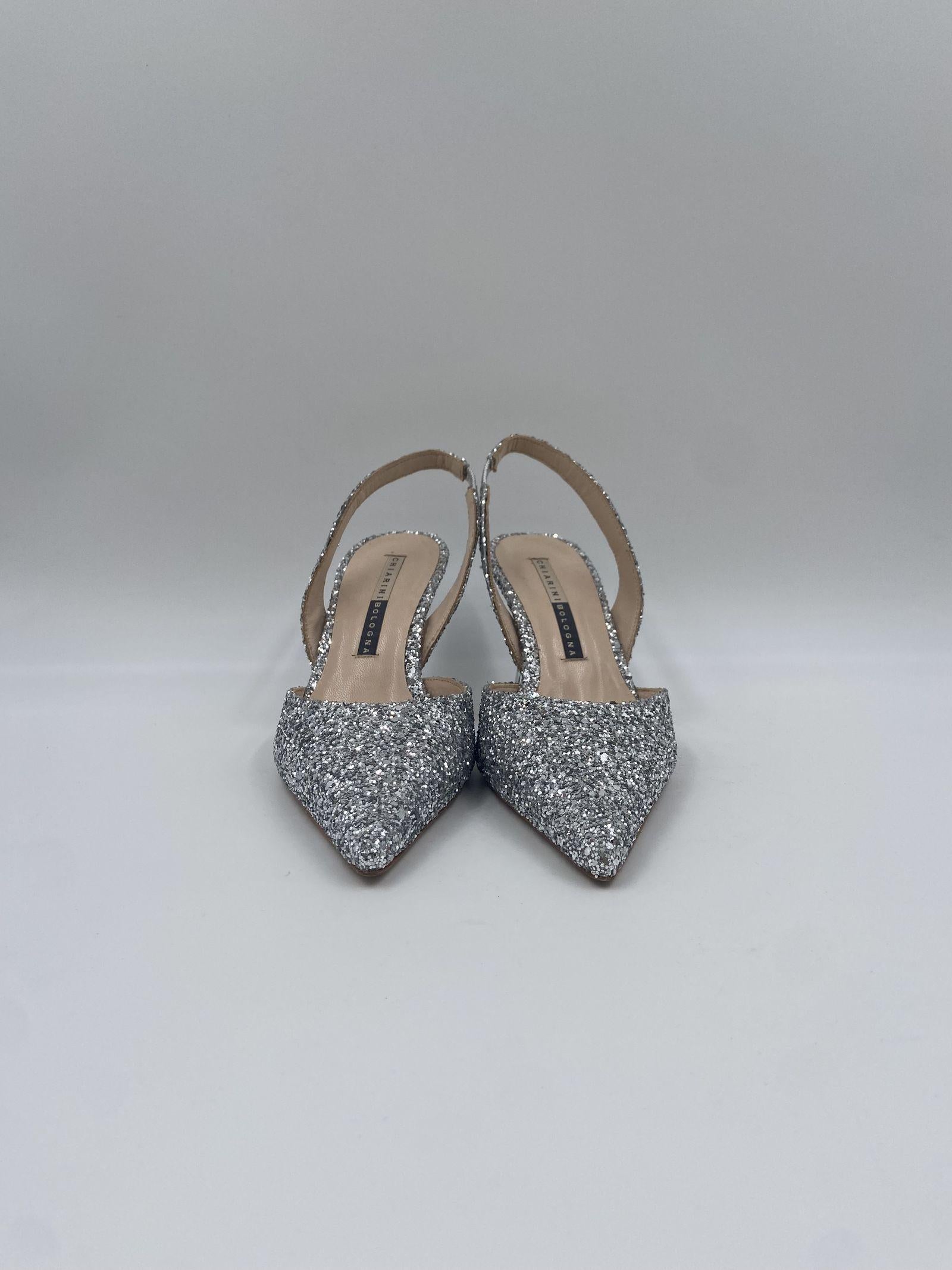 Slingback con mini pietre argento 1176 ARGENTO CHIARINI 