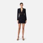 Giacca in crepe e tulle GI13151E3 110 ELISABETTA FRANCHI 