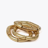 Set braccialetti elasticizzati dorati