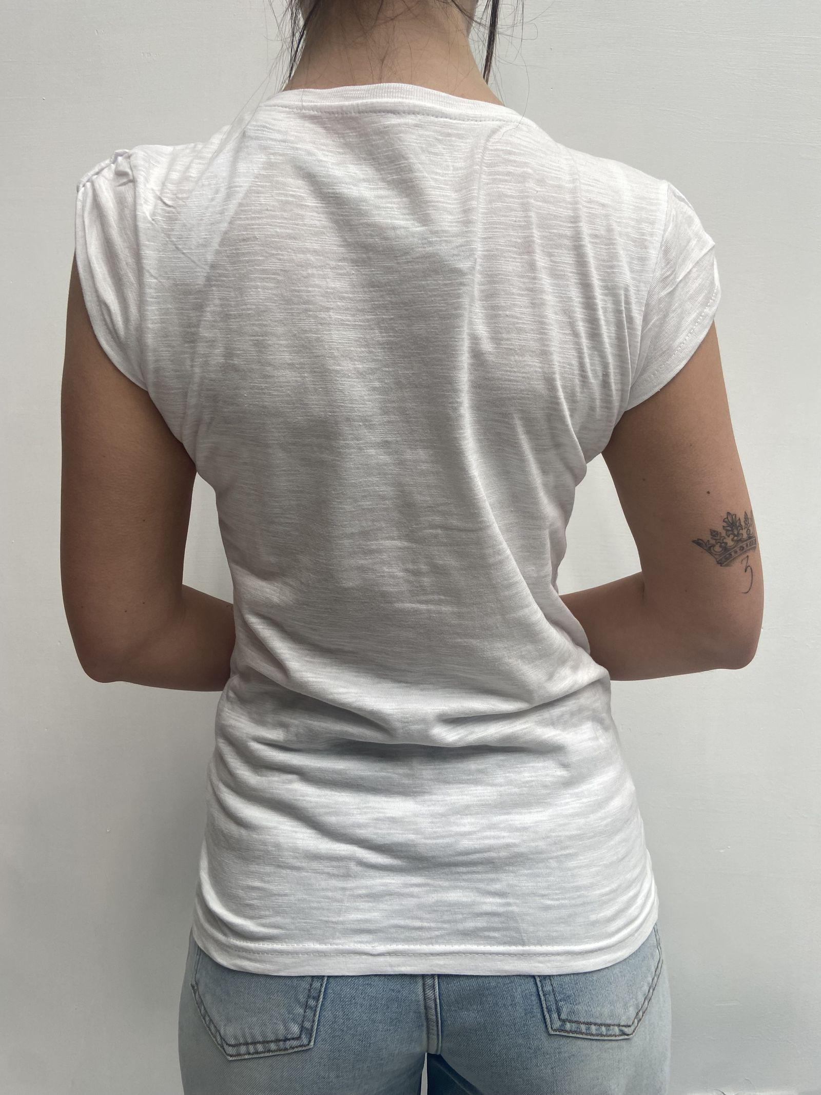 T-shirt con stampa CAOSDONNA BIANCO OFELIA 