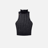 Top in punto pizzo - Elisabetta Franchi TK34T51E2 110 ELISABETTA FRANCHI 
