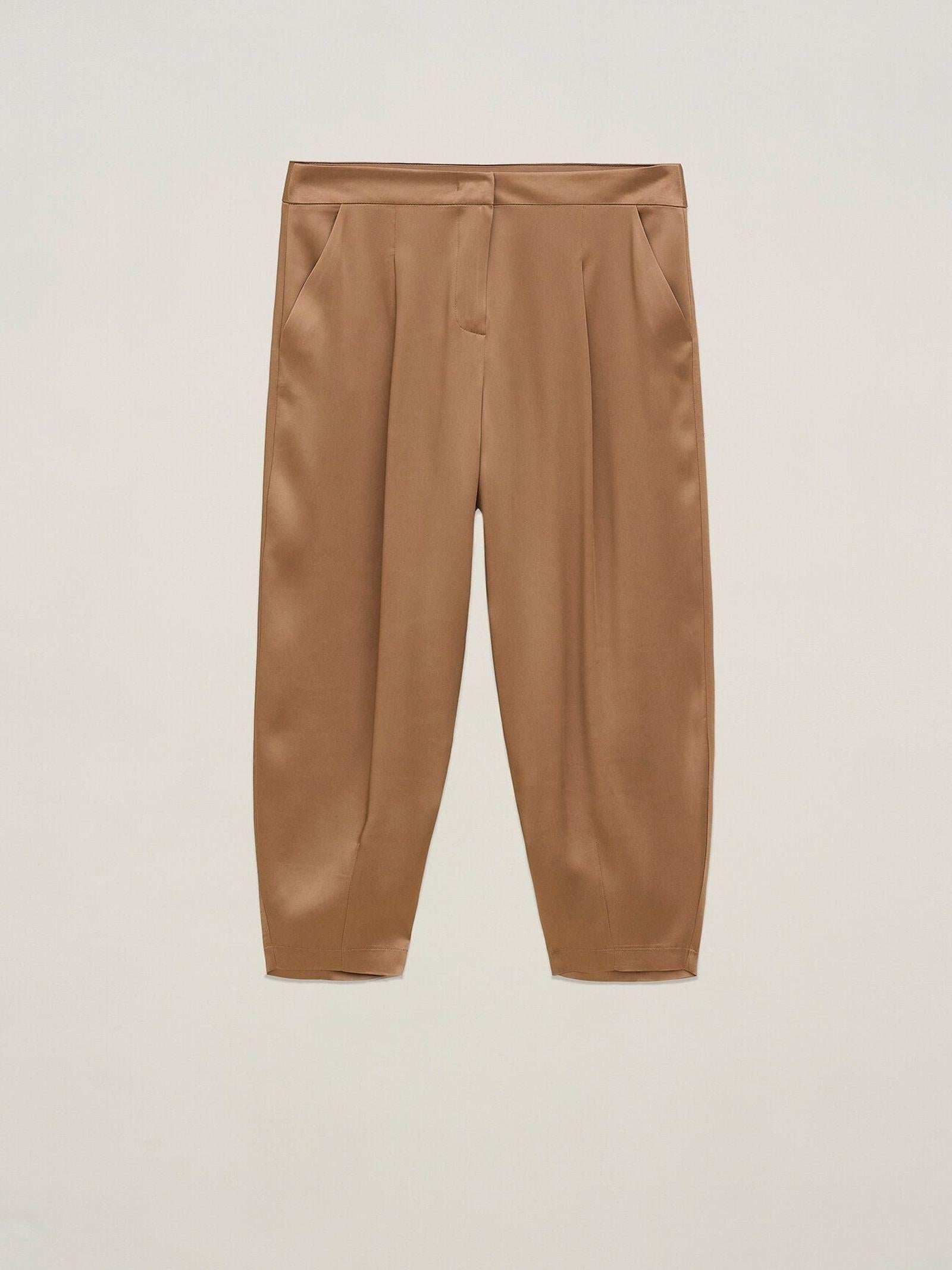 Pantalone con pinces in raso PELE12 D1 23 CARLA G. 