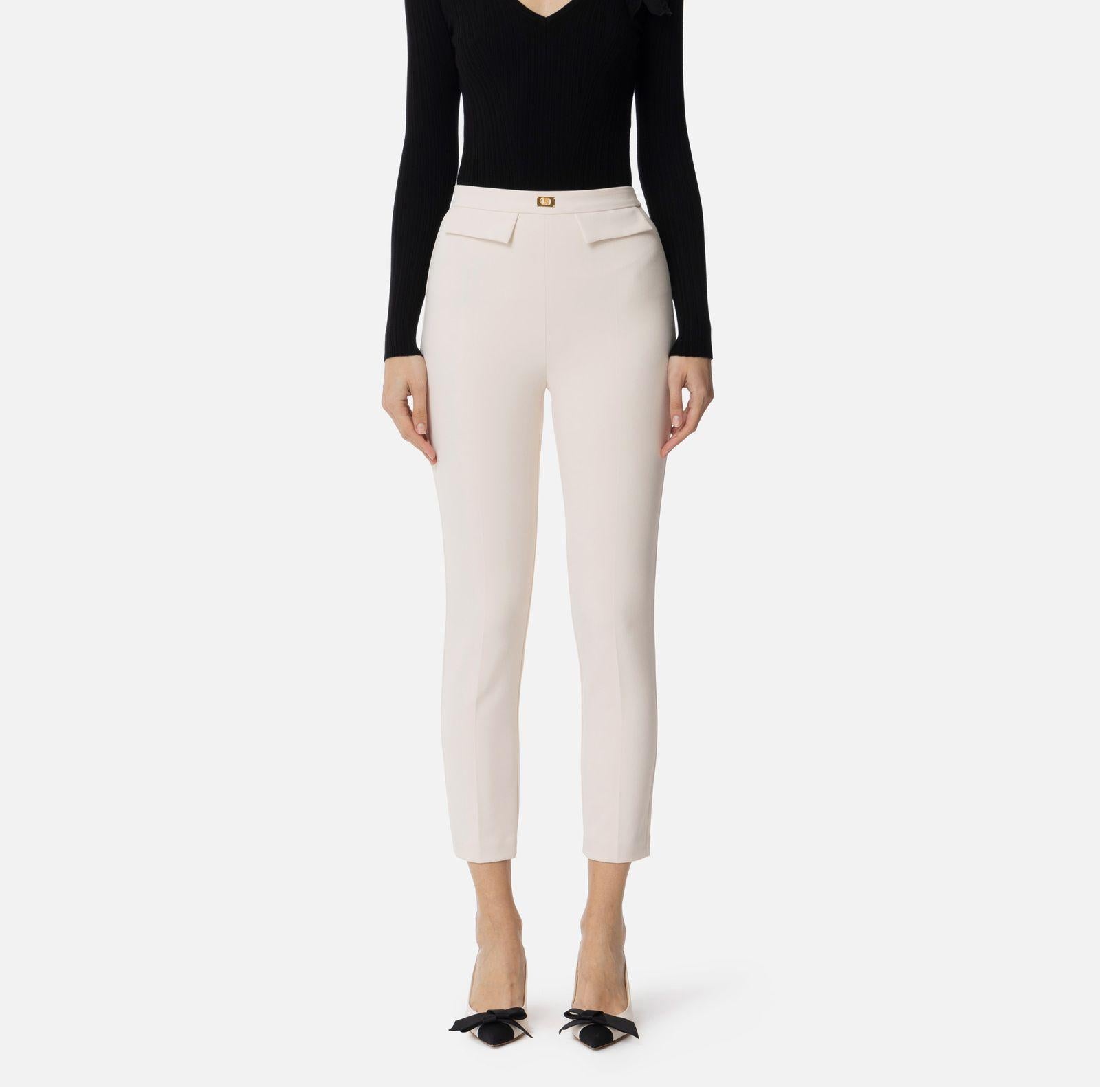 Pantalone slim in crèpe PA07751E2 193 ELISABETTA FRANCHI 