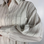 Camicia lunga con motivo a righe - Eleh SS260273 ECRU ELEH 
