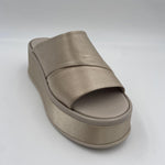 Sandalo zeppa satin SUNNY MAYA WASHED BEIGE PATRIZIA BONFANTI 