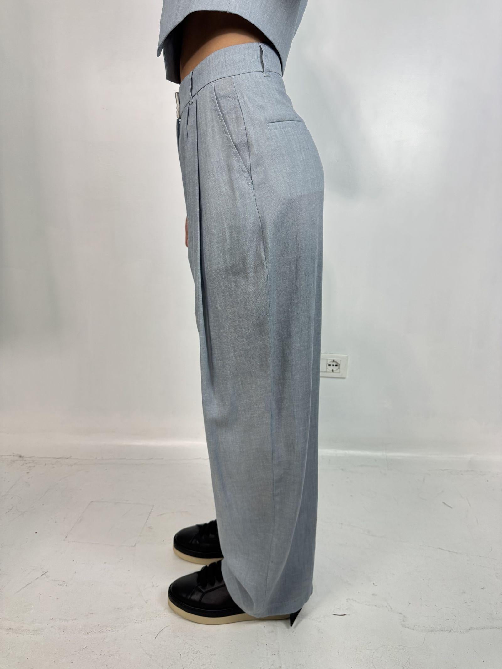 Pantalone con pieghe - Eleh SS260308 CELESTE ELEH 