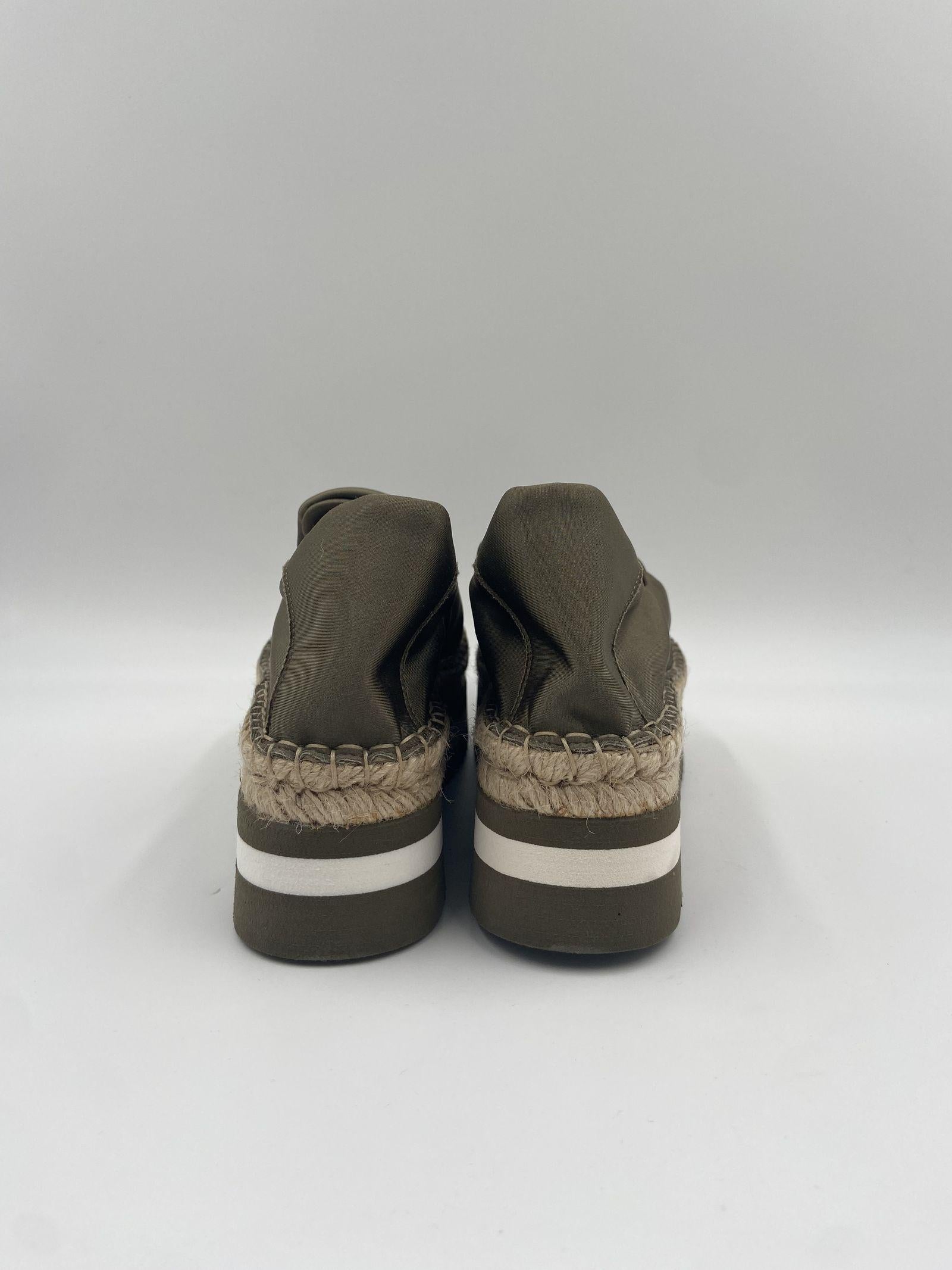 Espadrilles in tessuto lucido S307 VERDE FIORINA 
