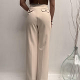Pantalone con charms - Elisabetta Franchi PA01221E2 193 ELISABETTA FRANCHI 