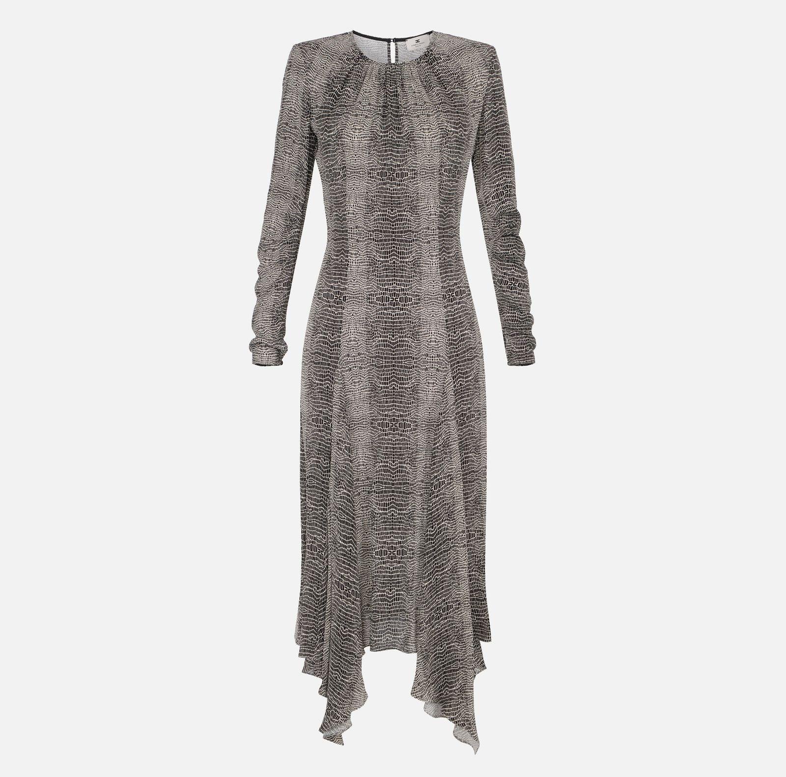 Abito con stampa pitone - Elisabetta Franchi AB88057E2 110 ELISABETTA FRANCHI 