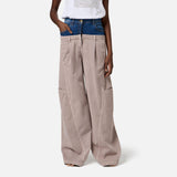 Pantalone cargo in cotone con baschina - Elisabetta Franchi PJ92D51E2 DL8 ELISABETTA FRANCHI 
