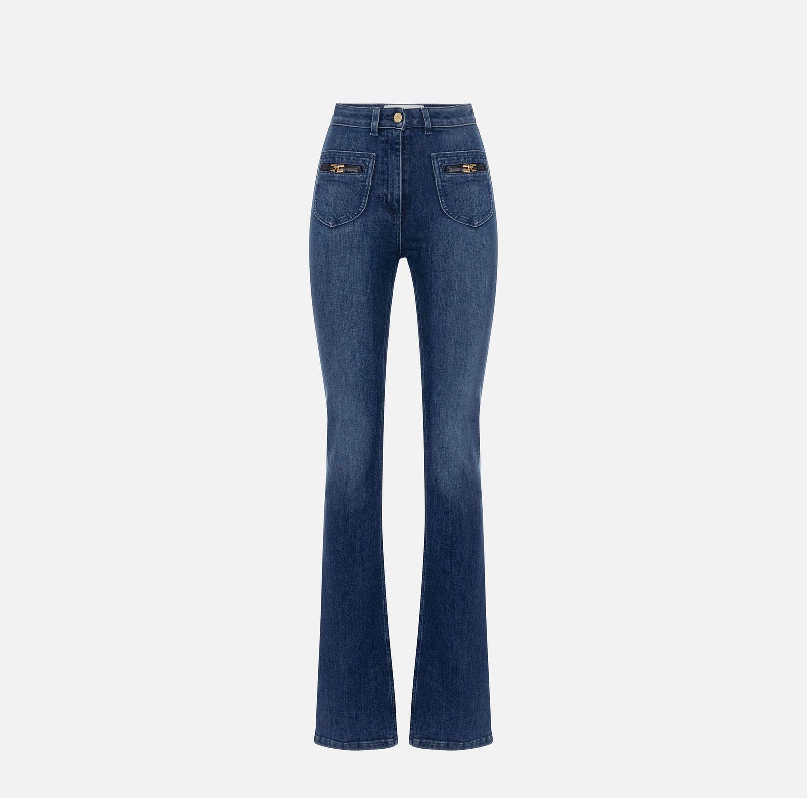 Jeans bootcut - Elisabetta Franchi PJ12N56E2 104 ELISABETTA FRANCHI 