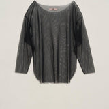 Maglia in tulle con scollo rotondo