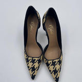 Sandalo in rafia con apertura laterale H2237 NEROBEIGE OFELIA 