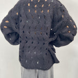 Maglia intrecciata JS376 NERO OFELIA 