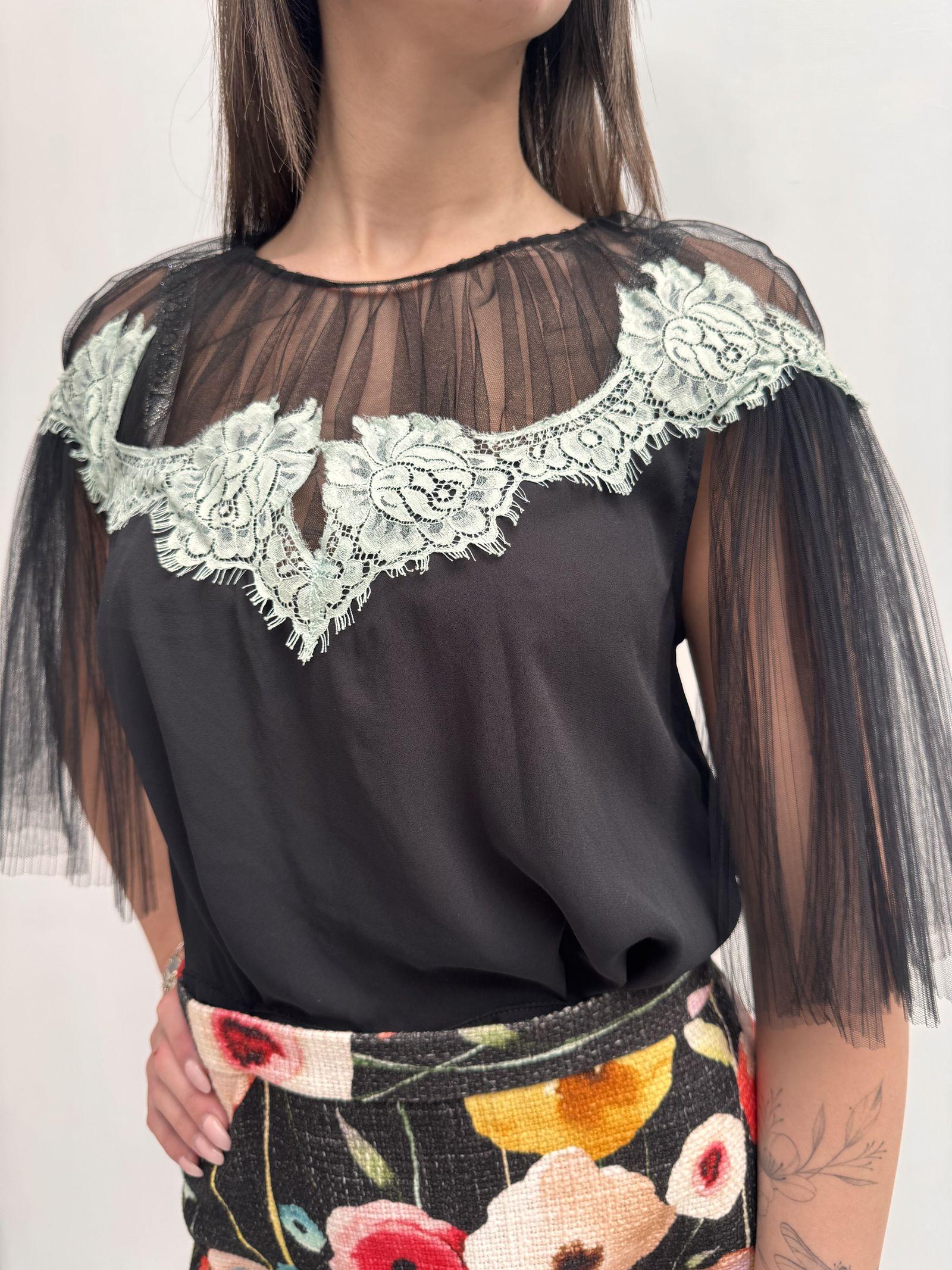 Abito con ricamo floreale - Elisabetta Franchi AB85993E2 110 ELISABETTA FRANCHI 