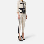 Giacca bicolor in doppio crepe - Elisabetta Franchi GIS0156E2 EF1 ELISABETTA FRANCHI 