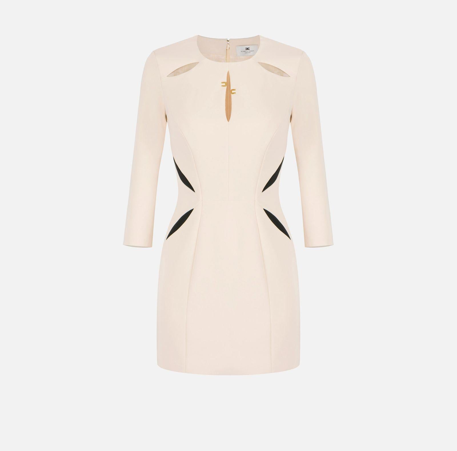 Abito cut-out bicolore - Elisabetta Franchi AB86861E1 E84 ELISABETTA FRANCHI 