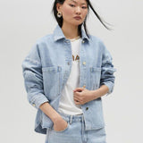 Giacca denim con strass