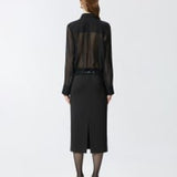 Camicia linea bomber in georgette