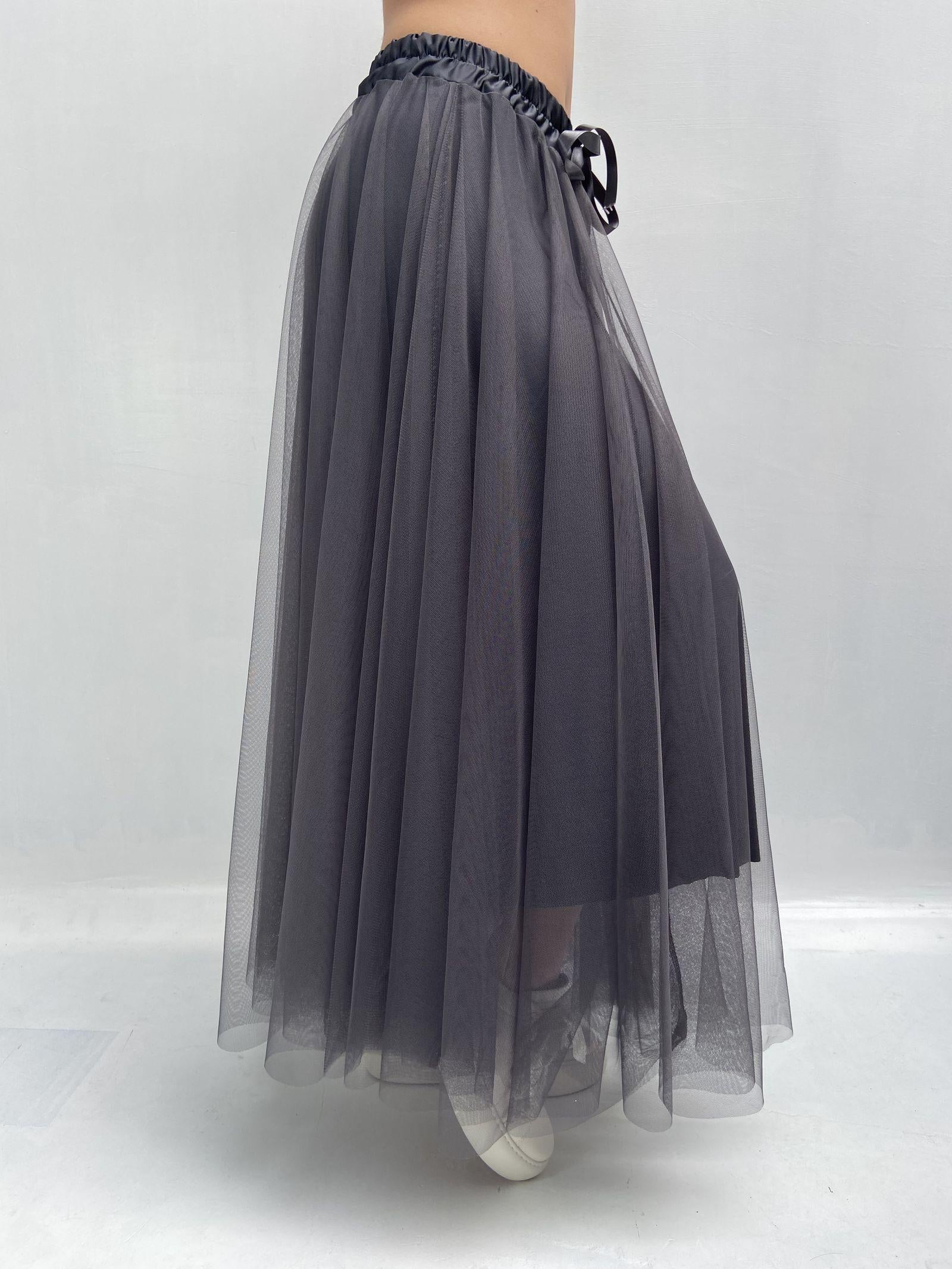 Gonna lunga in tulle MK04.015 GRIGIO OFELIA 