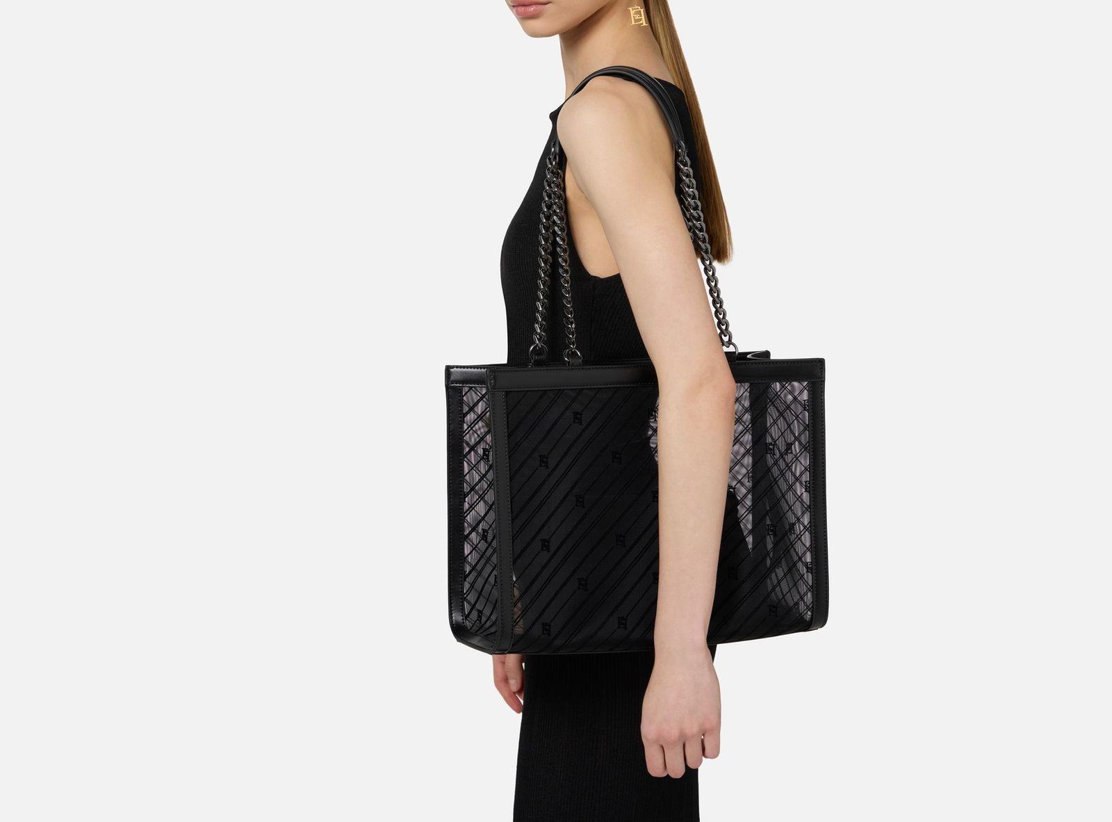 Borsa shopper grande effetto rete BS40A46E2 110 ELISABETTA FRANCHI 