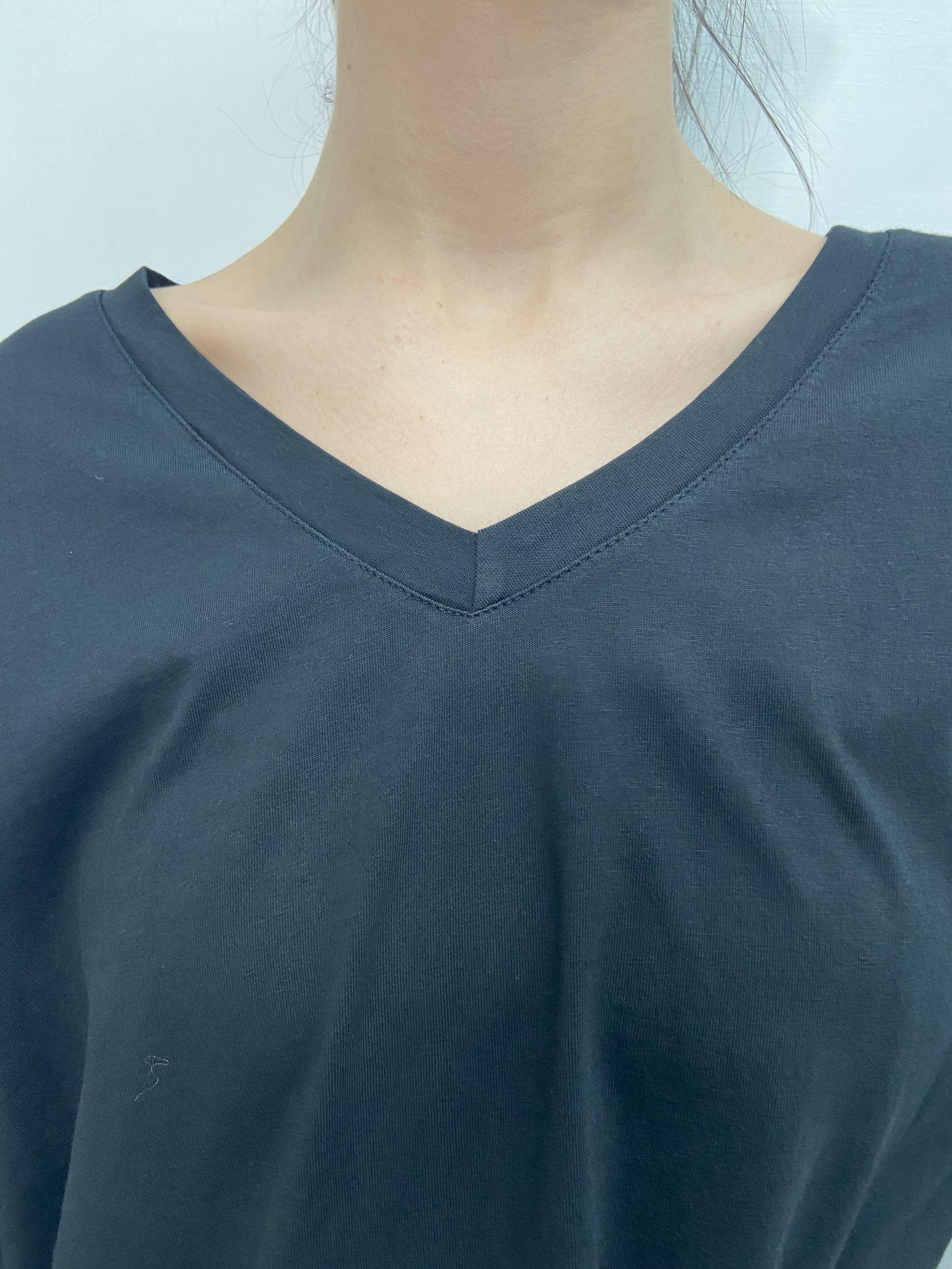 T-shirt scollo a V 2831 NERO OFELIA 