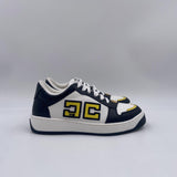 Sneakers in pelle logo bicolor