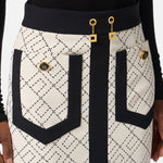 Gonna bi-color in doppio crepe GOS0156E2 EF1 ELISABETTA FRANCHI 