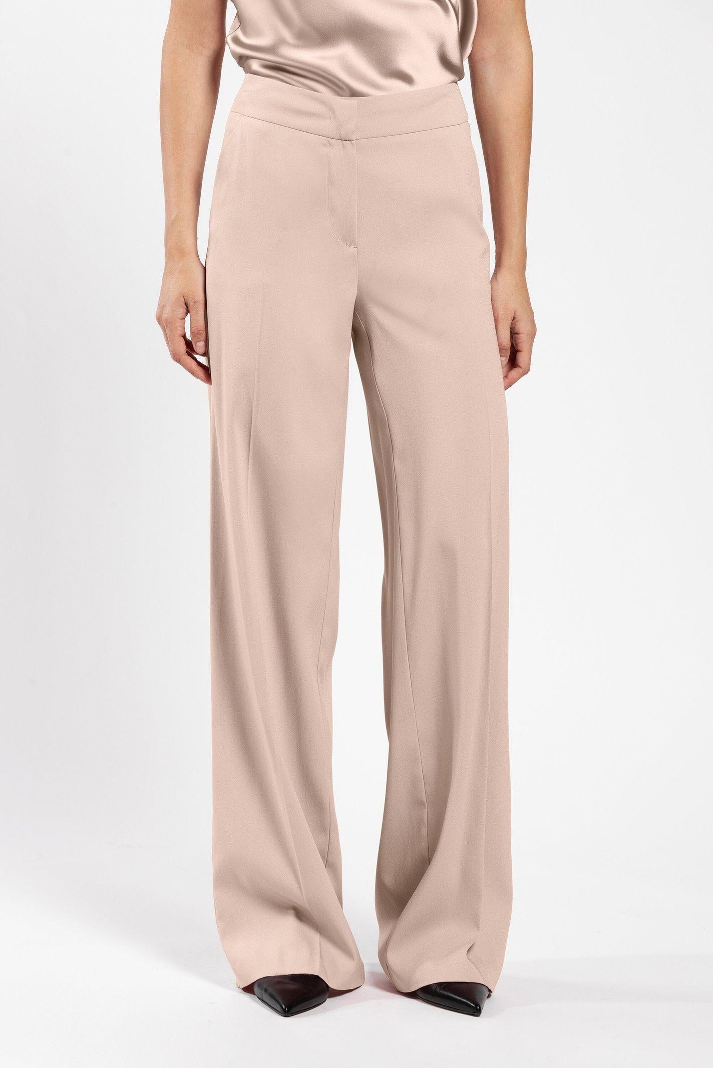 Pantalone largo in crepe di viscosa PEAB06D8 03 CARLA G. 