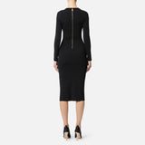 Abito in maglia con gemelli gioiello - Elisabetta Franchi AM28S57E2 110 ELISABETTA FRANCHI 