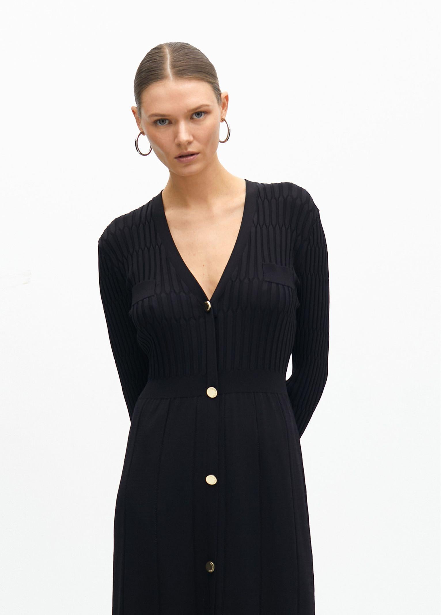 Abito lungo con bottoni MF2516010 00N LOLA 