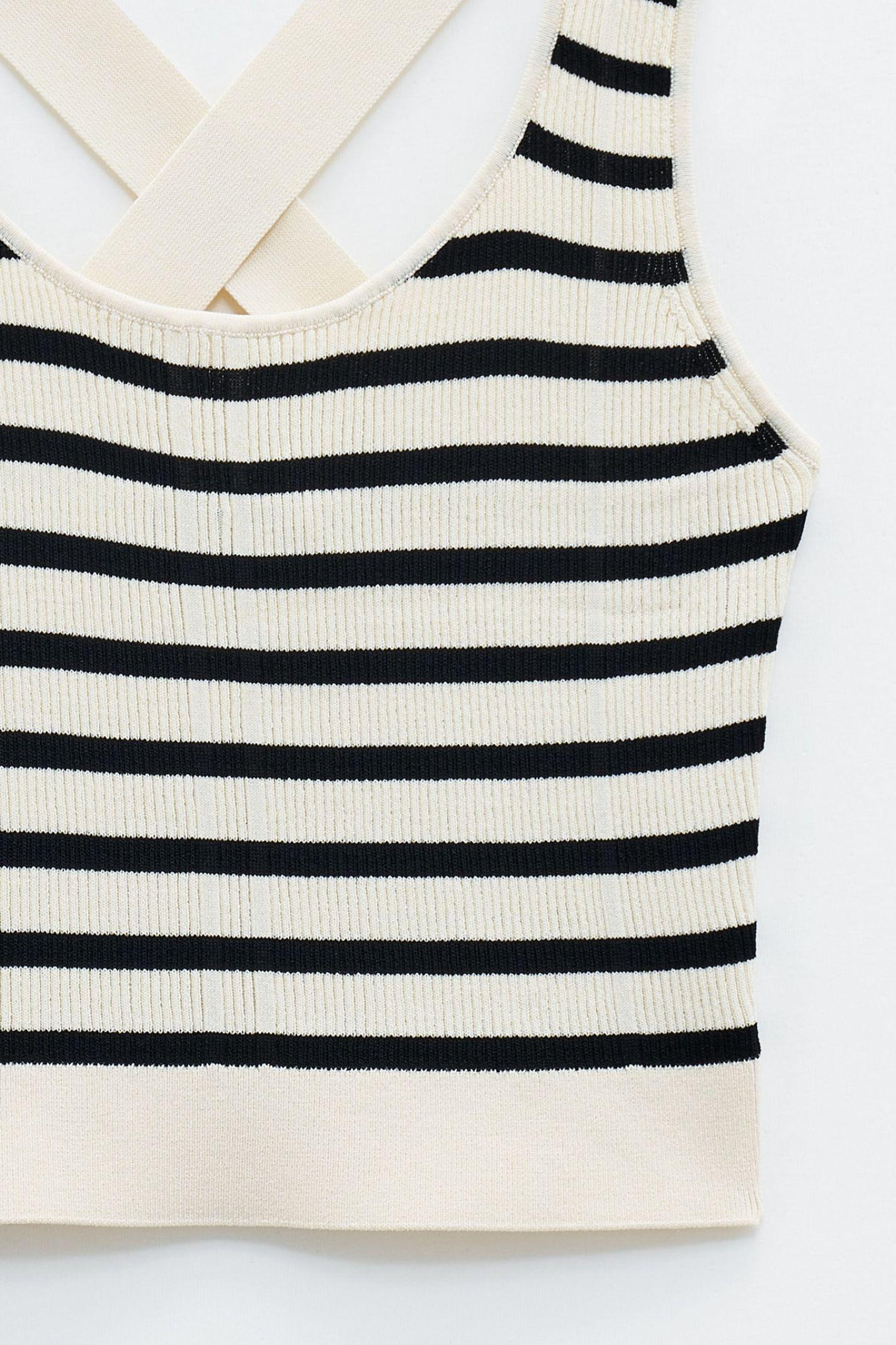 Top cropped a righe SSEM5002 FANTASIA RIGHE ELEH 