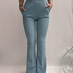 Pantalone flare vita alta - Elisabetta Franchi PA14682E2 016 ELISABETTA FRANCHI 