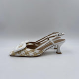 Slingback in raffia