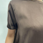 T- shirt girocollo satinata - Ofelia MS2003 MORO OFELIA 