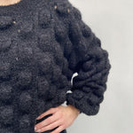 Maglia lavorazione traforata 153 NERO OFELIA 