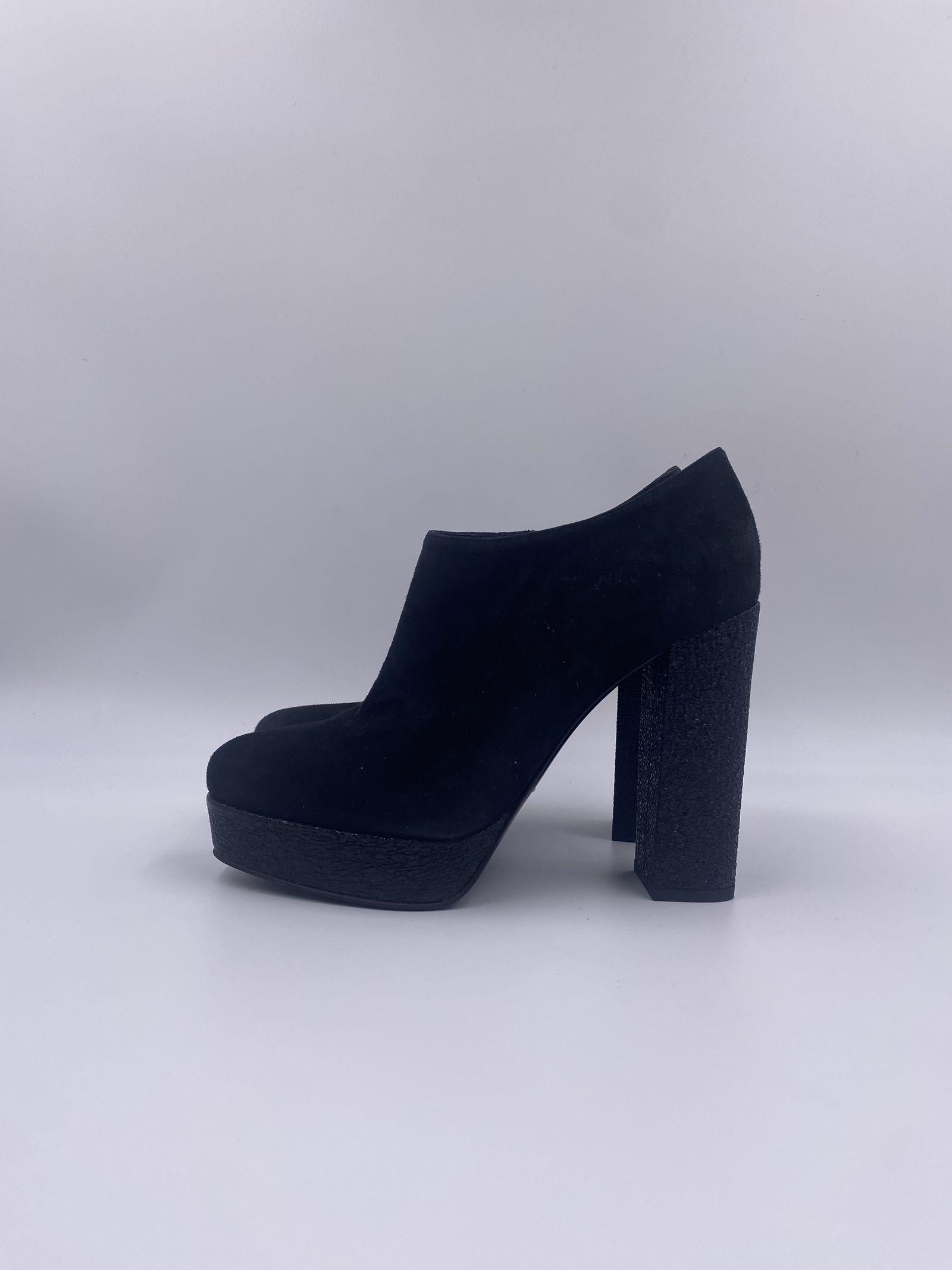 Tronchetto scamosciato con plateau - Lella Baldi LB645 NERO LELLA BALDI 