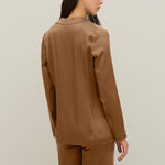 Giacca monopetto in satin IROM12D8 04 CARLA G. 