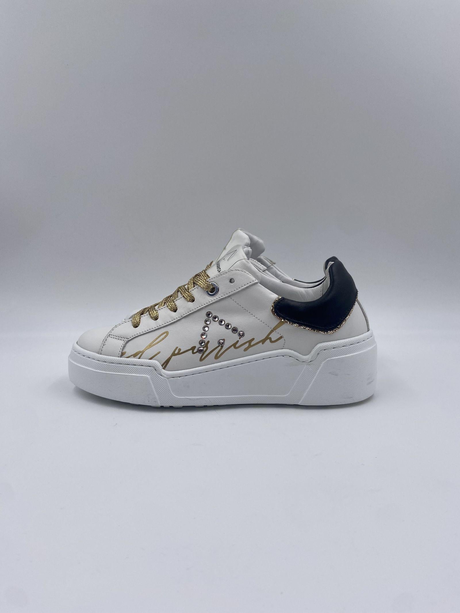 Sneakers con lacci oro FALD SG22 BIANCOORO ED PARRISH 