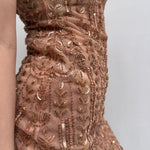 Abito trasparente con perline - Elisabetta Franchi AR24A22E1 181 ELISABETTA FRANCHI 