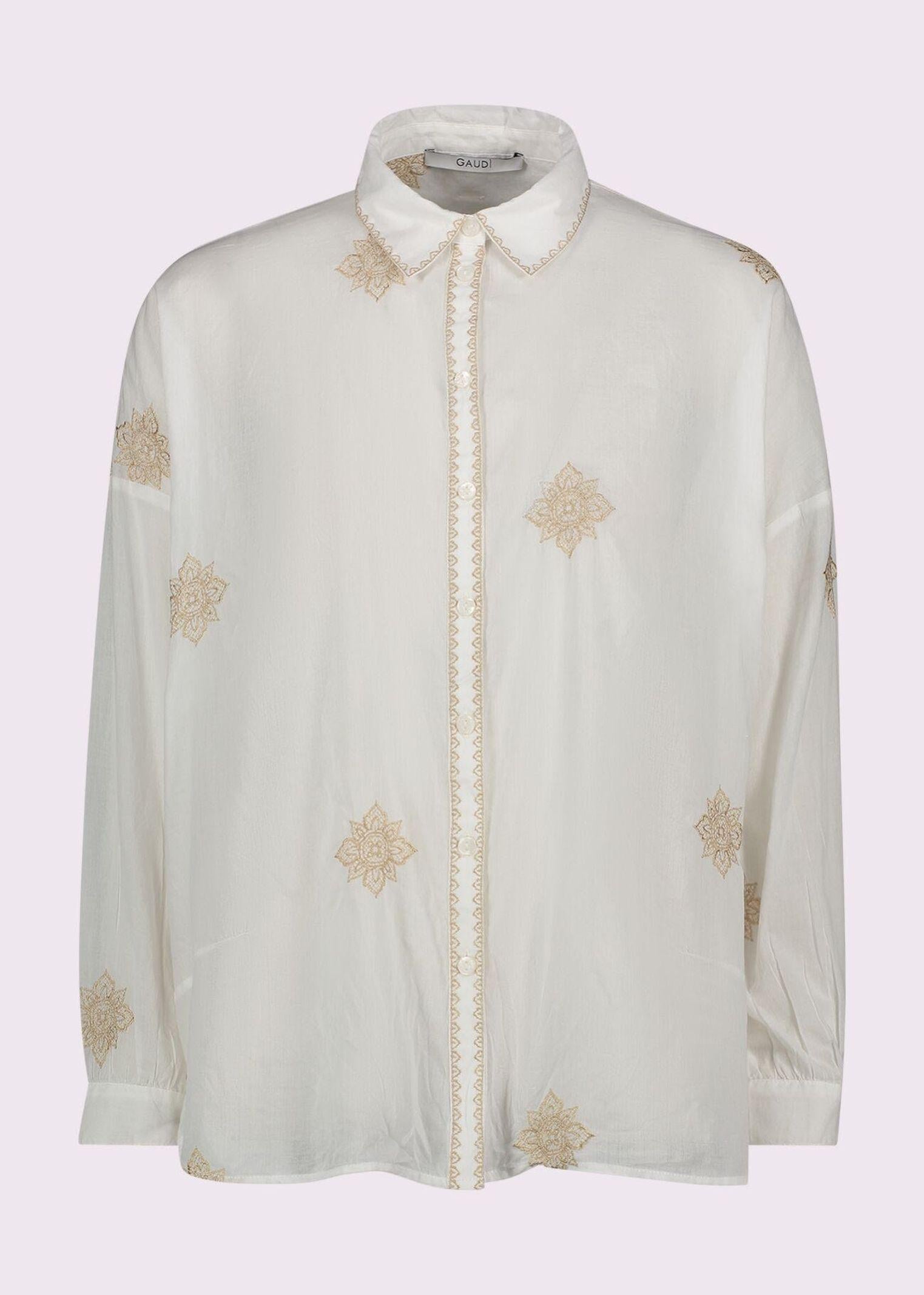 Camicia con ricami dorati 511FD45001 51100901 GAUDI' 