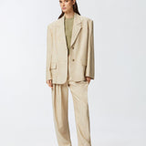 Giacca oversize in tela con texture