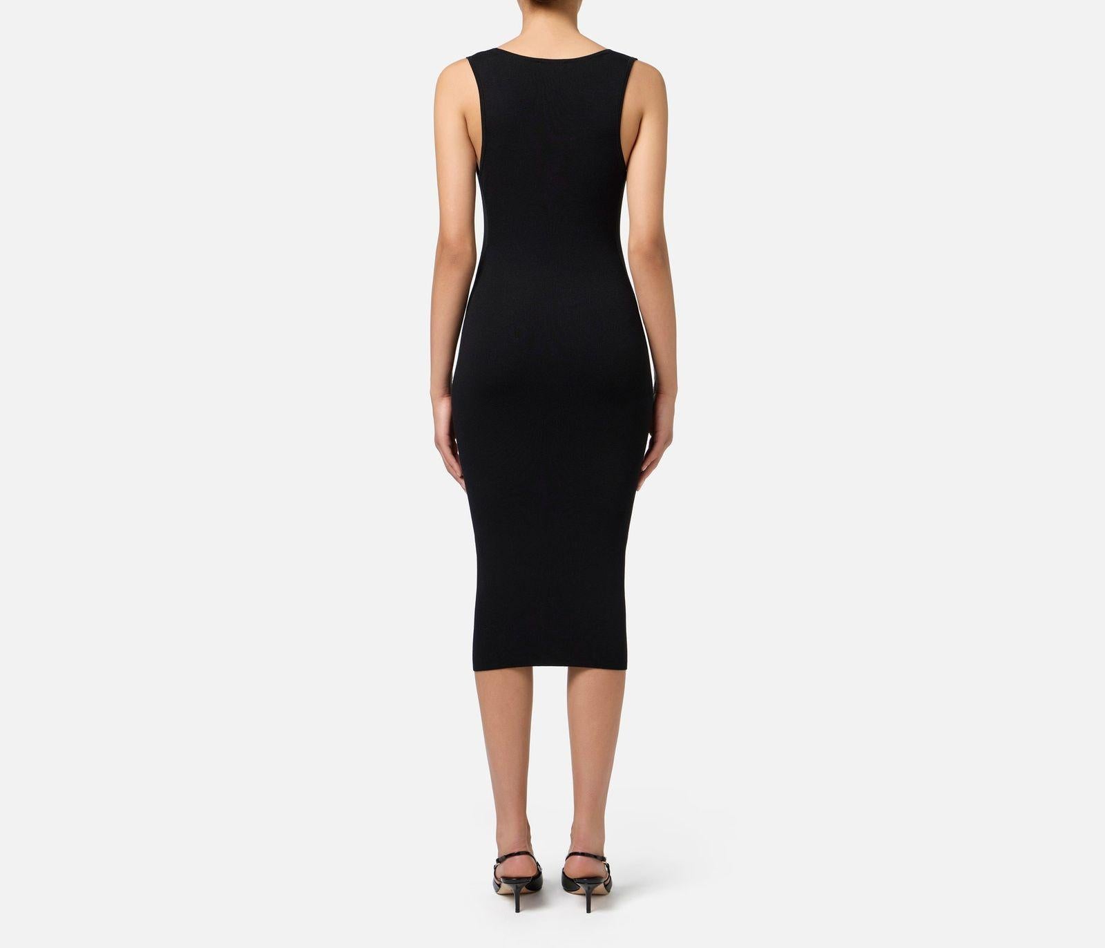 Abito con bande logo laterali AM84S46E2 685 ELISABETTA FRANCHI 
