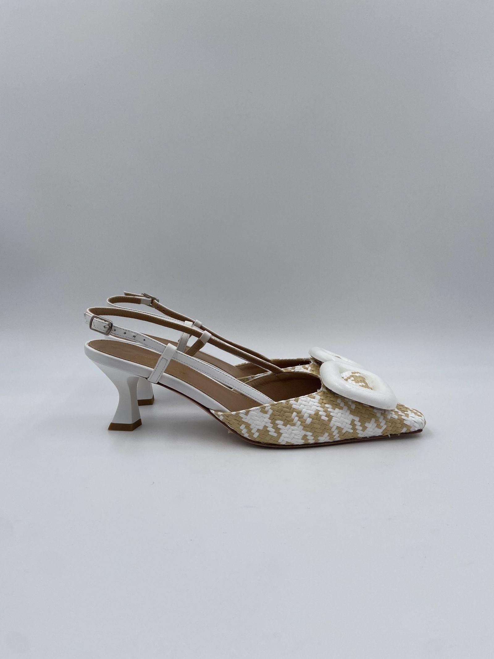 Slingback in rafia H2247 PANNA OFELIA 