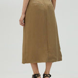 Gonna lunga con spacco centrale MS2508004 052 MAITE 