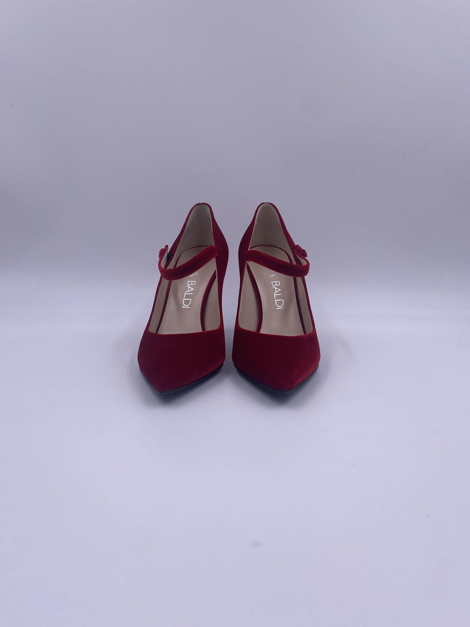 Dècolletè in velluto - Lella Baldi LB292T ROSSO LELLA BALDI 