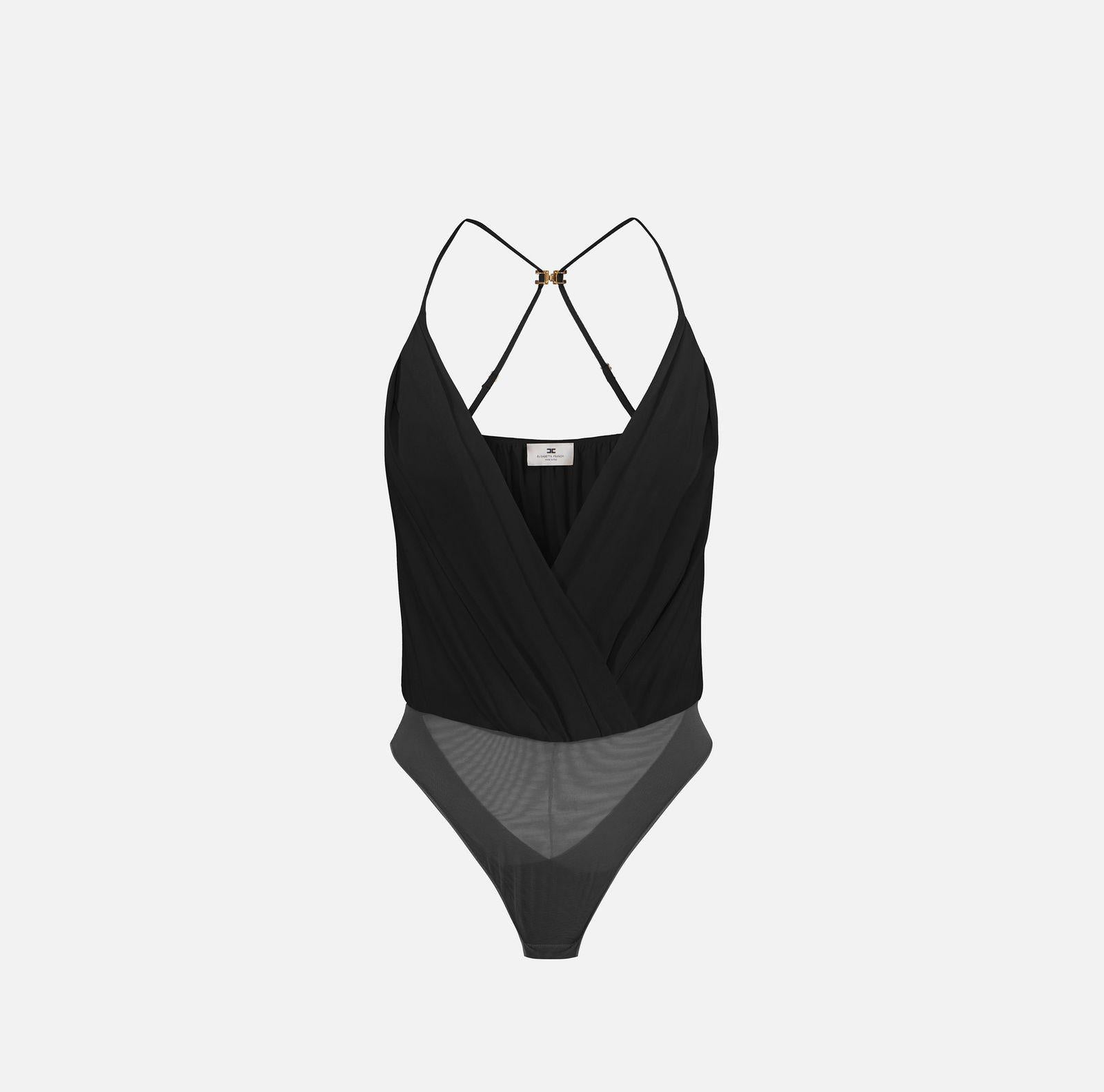 Body in georgette - Elisabetta Franchi BO01461E2 110 ELISABETTA FRANCHI 