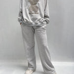 Felpa con orsetto A1287 GRIGIO OFELIA 