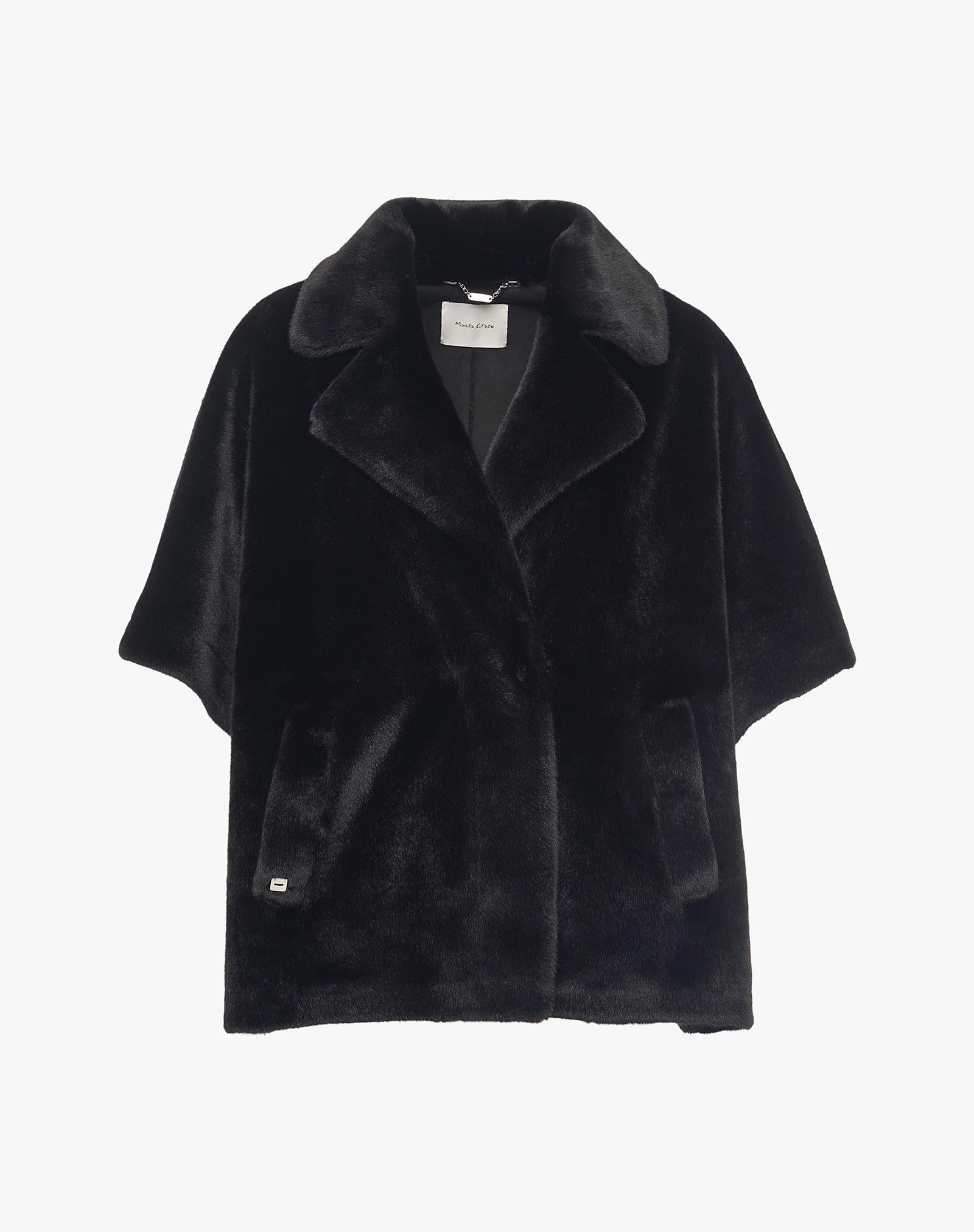 Pelliccia maniche ampie E175PU MA001 MANILA GRACE 